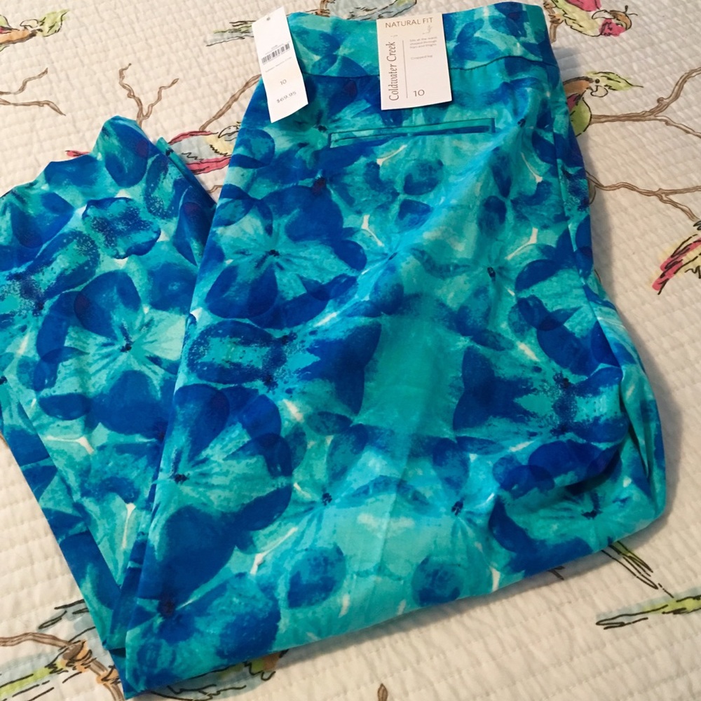 100% Cotton NWT ColdWater Creek Crop Pants